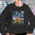 Starry Night Cattle Dog Colorful Sweatshirt Gifts for Her