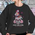 Sugar Skull Fight Like A Girl Breast Cancer Awareness Shirt Sweatshirt Gifts for Her