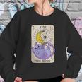 Tarot Card The Moon Xviii Kawaii Goth Pastel Cat Mystical Sweatshirt Gifts for Her