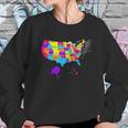 United States Map With States And Capital Cities Sweatshirt Gifts for Her