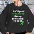 Verbal Awareness Cerebral Palsy Brain Damage Awareness Sweatshirt Gifts for Her