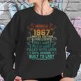 Vintage 55 Years Old March 1967 55Th Birthday Gift Sweatshirt Gifts for Her