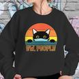 Vintage Ew People Social Distancing Mask Cat Graphic Design Printed Casual Daily Basic Sweatshirt Gifts for Her