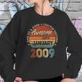 Vintage January 2009 Retro 13 Years Old 13Th Birthday Gift Sweatshirt Gifts for Her