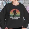 Vintage Retro Social Distancing Champion Funny Bigfoot Sweatshirt Gifts for Her