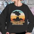 Vintage Volcano Man Fire Saga Eurovision Song Contest Sweatshirt Gifts for Her