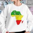 Africa Map Reggae Rasta Print Green Yellow Red Africa Pride Sweatshirt Gifts for Her