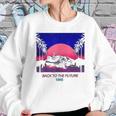 Back To The Future 1985 Neon Delorean Sunset Graphic Sweatshirt Gifts for Her