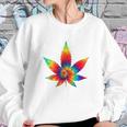 Cannabis Tie Dye Hippie Stoner Gift Sweatshirt Gifts for Her