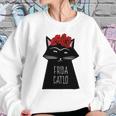 Funny Frida Kahlo Cat Art Sweatshirt Gifts for Her