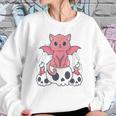 Kawaii Pastel Goth Cute Creepy Demon Cat And Skull Anime Art Sweatshirt Gifts for Her