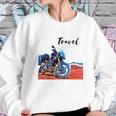 Motorcycle Travel Adventure Photo Art Triumph Moto Bike Sweatshirt Gifts for Her