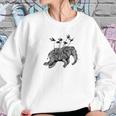 Ornate Elephant Tee Henna Mehndi Flying Sweatshirt Gifts for Her