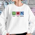 Peace Love Dolphins Sweatshirt Gifts for Her