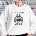 Pit Bull In A Jeep Sweatshirt Gifts for Her