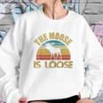 Retro Vintage Moose Is Loose Funny Moose Lover Gift Sweatshirt Gifts for Her