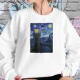 Vincent Van Gogh The Starry Night With Lord Of The Rings Middle Earth Sauron Tower Evil Eye Tshirt Sweatshirt Gifts for Her