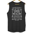 40 Years Old Gifts Vintage January 1981 40Th Birthday Gift Unisex Tank Top