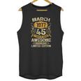 45 Years Old Vintage March 1977 45Th Birthday Unisex Tank Top