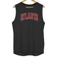 Atlanta Georgia Ga Varsity Style Red Text Unisex Tank Top