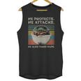 Baby Yoda He Protects He Attacks He Also Takes Naps Vintage Shirt Unisex Tank Top