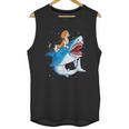 Beagle Riding Shark Jawsome Dog Lover Unisex Tank Top