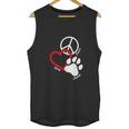 Canine Pet Rescue Cpr Peace Love Rescue With Pawprint Dog Puppy Unisex Tank Top