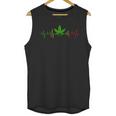 Cannabis Heartbeat Weed Marijuana Pot Ganja Leaf Stoner Unisex Tank Top