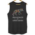 Easily Distracted By Coyotes Books Lover Gift Wolf Pup Unisex Tank Top