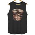 Fake Muscles Ripped Torn Chest Six Pack Abs Fitness Model Unisex Tank Top