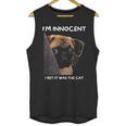 Im Innocent I Bet It Was The Cat Funny Guilty Cute Pug Unisex Tank Top