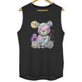 Kawaii Pink Pastel Goth Cute Creepy Teddy Bear Unisex Tank Top