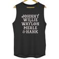 Ladies Johnny Willie Waylon Merle Hank Scoop Unisex Tank Top