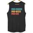 Pro Choice Pro Weed Pro Cat Retro Vintage Unisex Tank Top