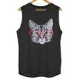 Red Linda Glasses Cat Funny Belcher Kitty Cute Humor Fun Unisex Tank Top