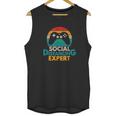 Social Distancing Expert Gaming Vintage Video Gamer Gift Unisex Tank Top