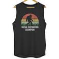 Vintage Retro Social Distancing Champion Funny Bigfoot Unisex Tank Top