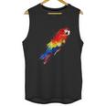 Watercolour Colourful Scarlet Macaw Parrot Bird Painting Unisex Tank Top