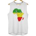 Africa Map Reggae Rasta Print Green Yellow Red Africa Pride Unisex Tank Top