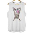 Black Chihuahua Dog In Baby Carrier With Bubble Gum Unisex Tank Top