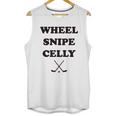 Campus Apparel Wheel Snipe Celly Funny Hockey Dangles Score Celebration Unisex Tank Top