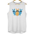 Easter For Men Hip Trio Bunnies Funny Graphic Hipster Easter Bunny Unisex Tank Top