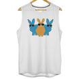 Easter For Men Hip Trio Bunnies Funny Graphic Hipster Easter Bunny Unisex Tank Top