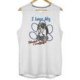 I Love My Bluetick Coonhound Dog Lover Paws Print Unisex Tank Top