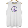 Peace Symbol In Easter Colors For Earth Day Jewel Tone Unisex Tank Top