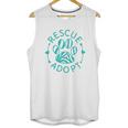 Rescue Adopt Animal Lover Love Cats Dogs Paw Print Gift Unisex Tank Top