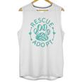 Rescue Adopt Animal Lover Love Cats Dogs Paw Print Unisex Tank Top