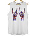 Rock On Rock Star Skeleton Hands Tie Dye 4Th Of July Unisex Tank Top