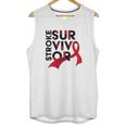 Stroke Survivor Red Ribbon Awareness Unisex Tank Top