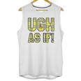 Ugh As If Cher Horowitz Yellow Plaid Lettering Unisex Tank Top